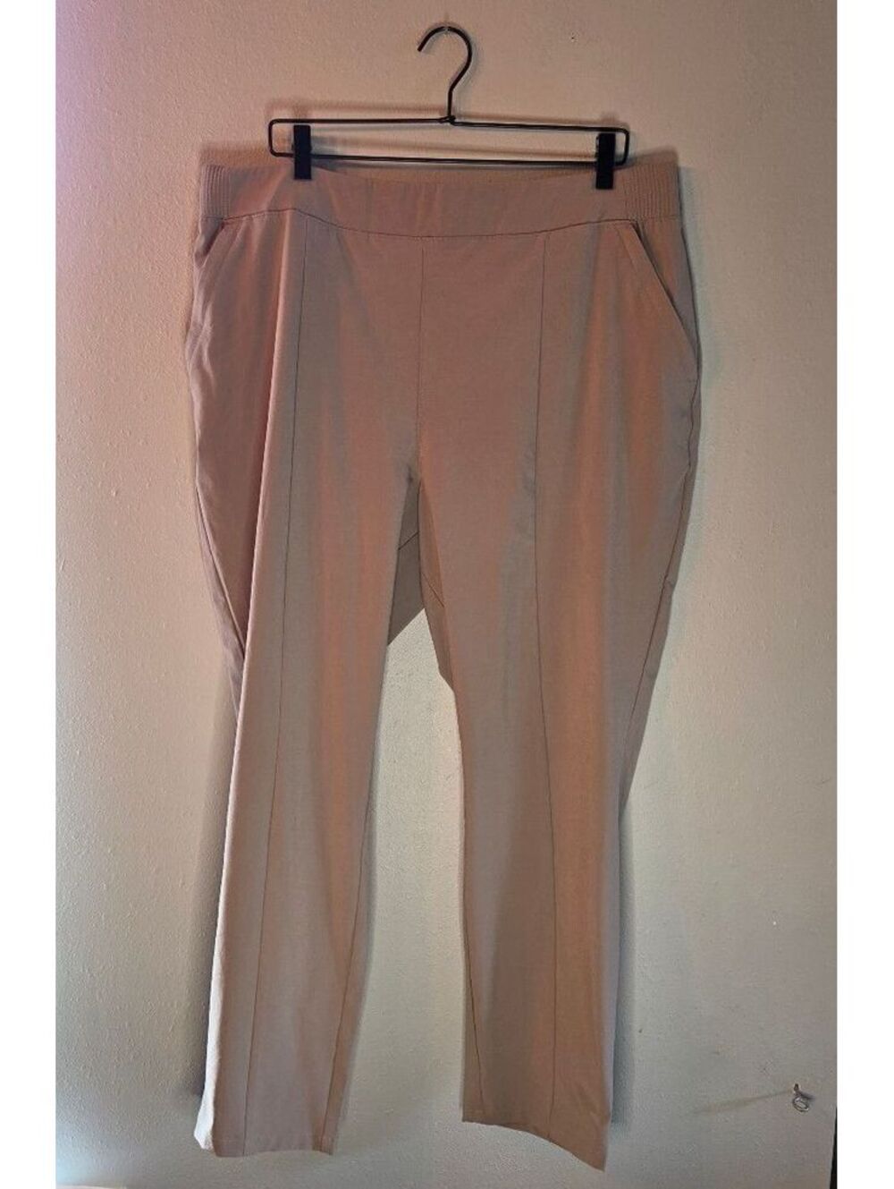 Columbia PFG Women’s XL Khaki Pull-On Fishing Hiking Pants Zip Pockets